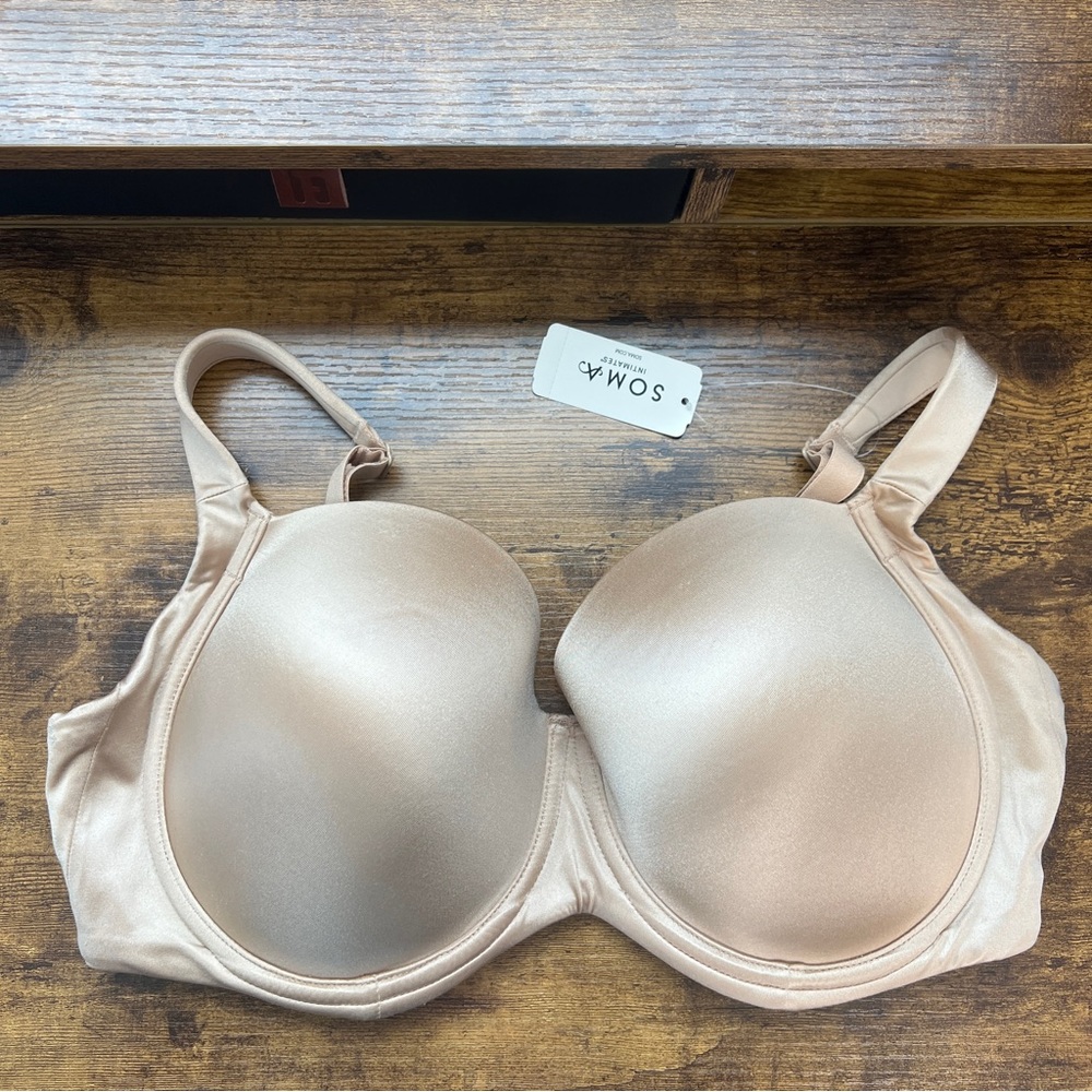 NWT Soma Stunning Support Smooth Full Coverage Bra Warm Amber Size 36DDD